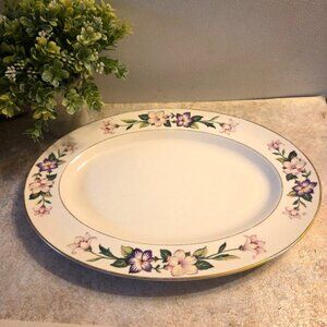 Vtg 12" Oval Platter Pamela Pattern Pickard China 1059 USA Purple Violets